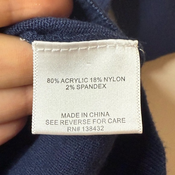 MODCLOTH Charter School Navy Blue Nautical Turtleneck Buttons Sweater - Picture 10 of 10